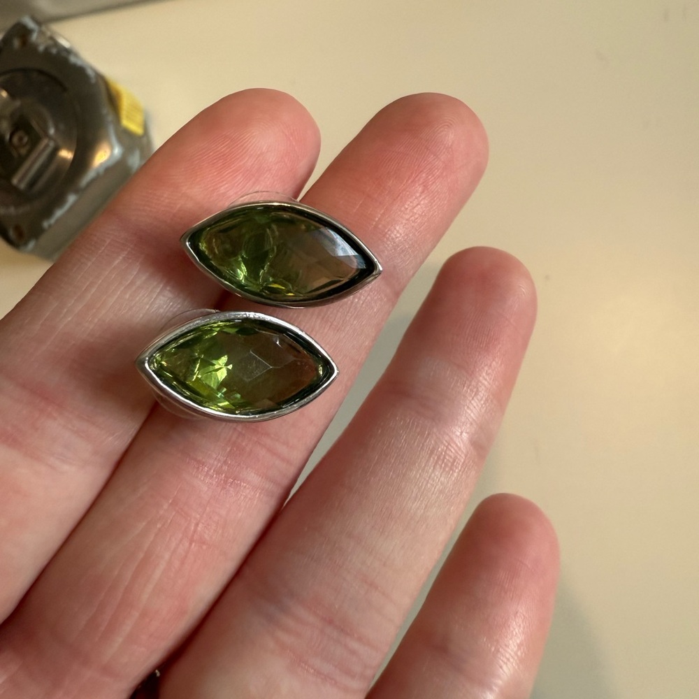 Green earrings